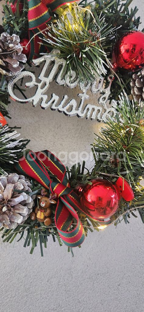 새상품)크리스마스 리스 led전구포함--2