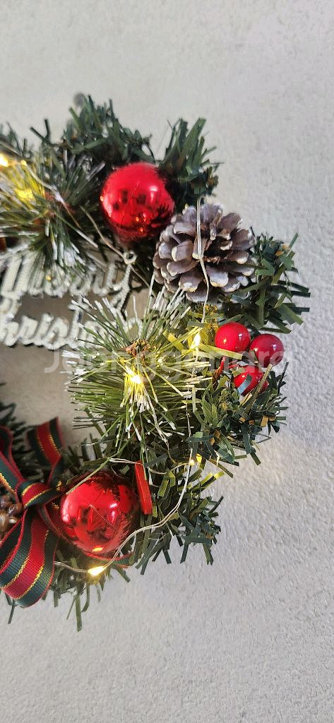 새상품)크리스마스 리스 led전구포함--3