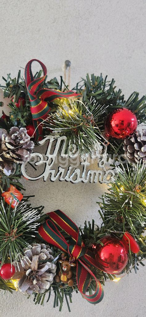 새상품)크리스마스 리스 led전구포함--4