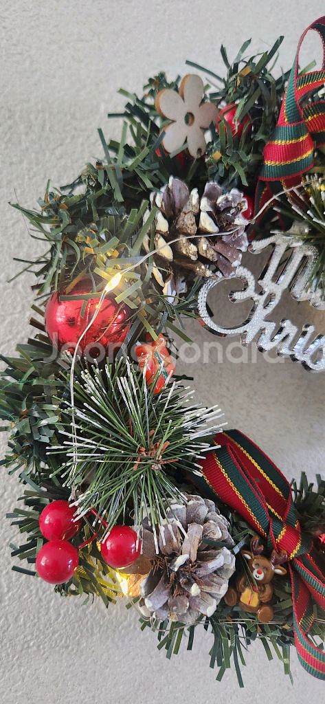 새상품)크리스마스 리스 led전구포함--6