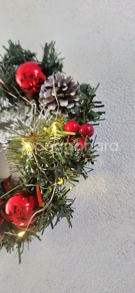 새상품)크리스마스 리스 led전구포함--5