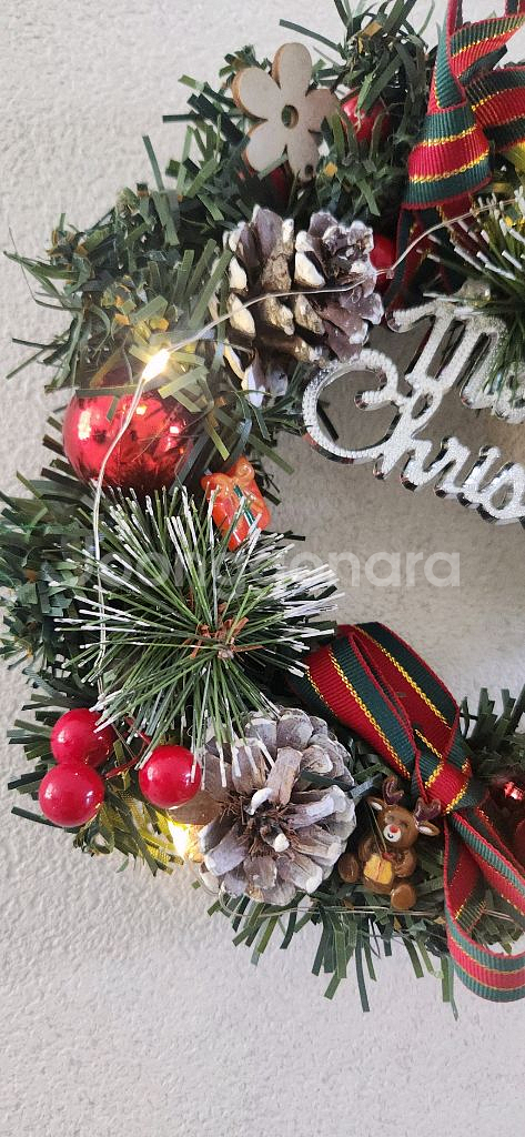 새상품)크리스마스 리스 led전구포함--7