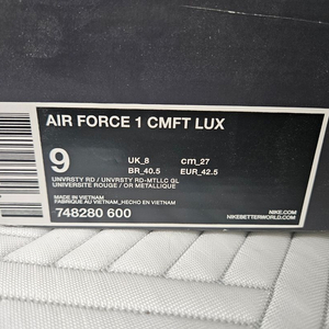 [270] 나이키 에어포스1 CMFT LUX 레드