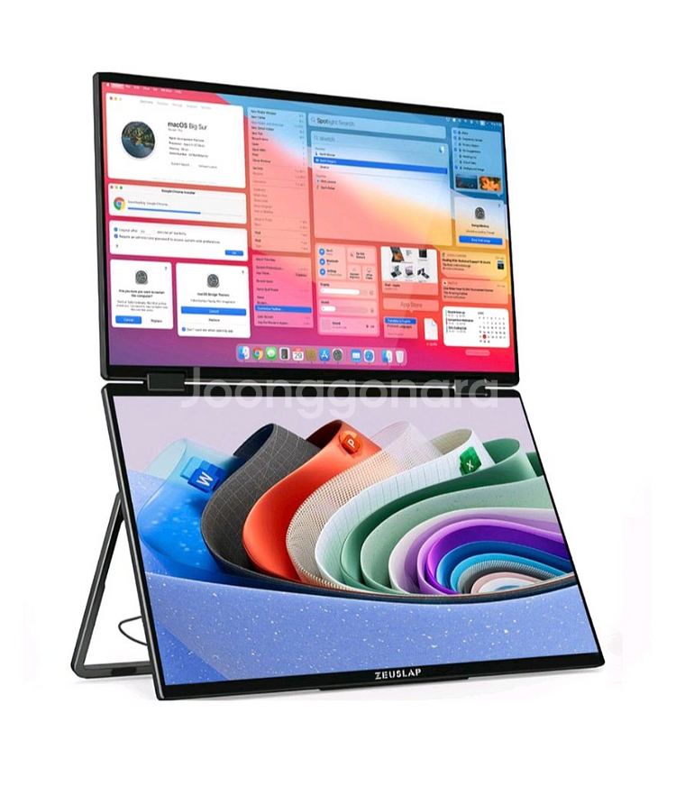 제우스랩 Z15W 15.6인치 접이식 듀얼 휴대용 모니--0