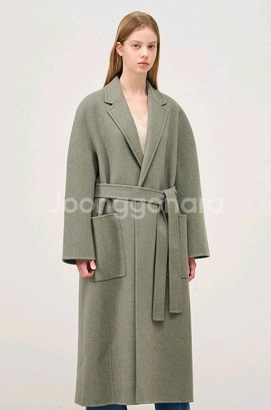 더캐시미어 캐시미어블렌드 벨티드코트44 랑방 마인 타임--0