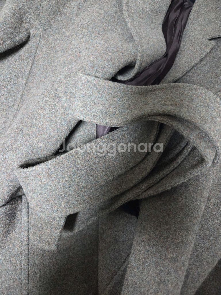 더캐시미어 캐시미어블렌드 벨티드코트44 랑방 마인 타임--4