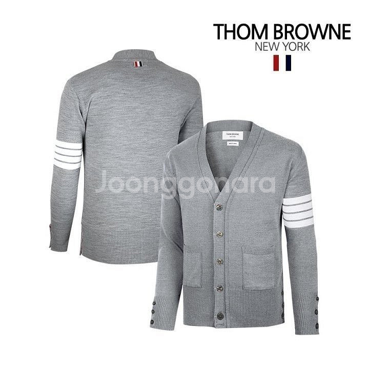 톰브라운 사선완장 베이직 가디건--0