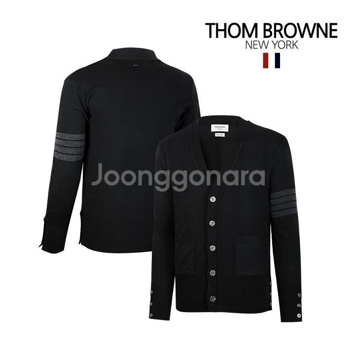 톰브라운 사선완장 베이직 가디건--4