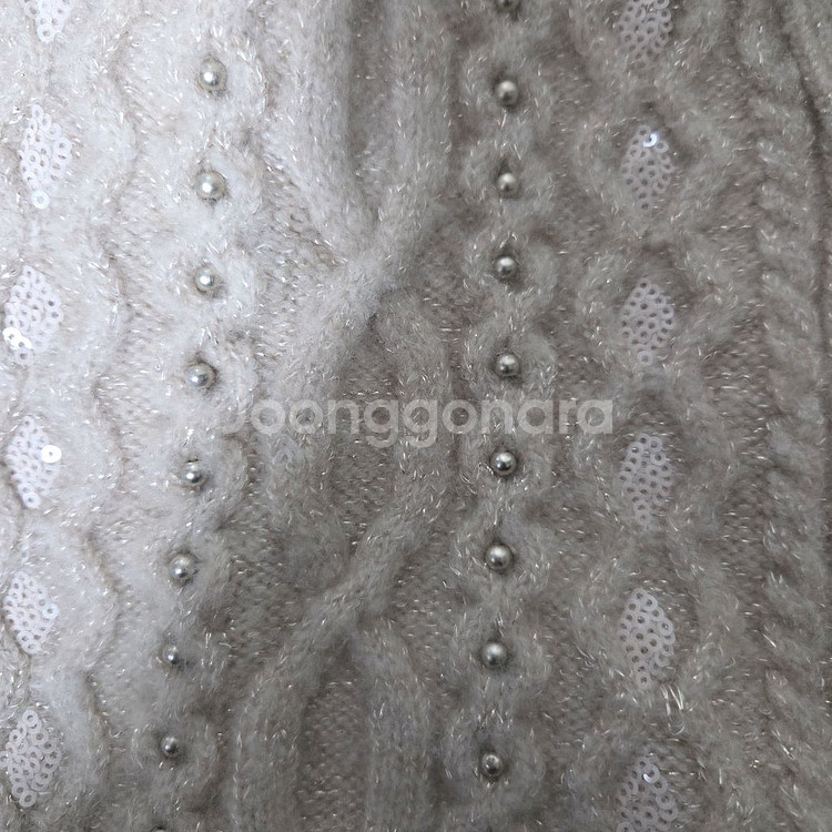 랑방 울블렌드 케이블스터드가디건 마인 더캐시미어 타임--5