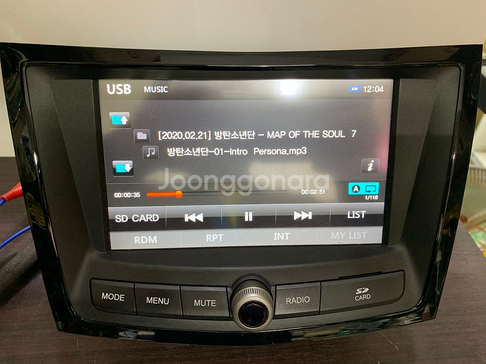 티볼리 순정 AV 블루투스 자출 데크 팝니다.--5