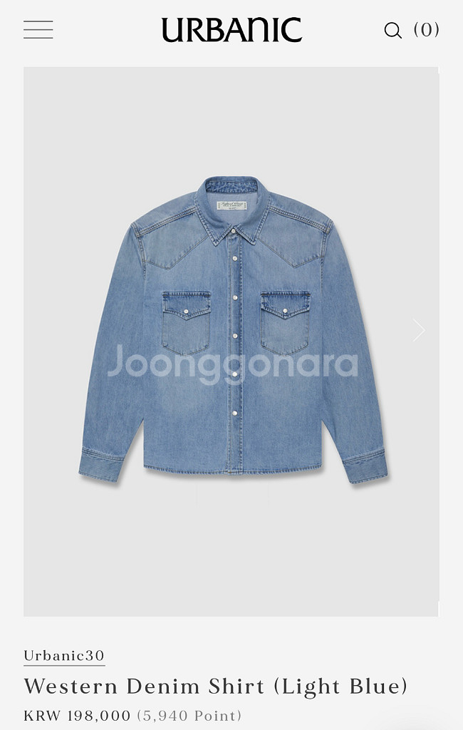 얼바닉30 웨스턴셔츠새상품 Western Denim Shirt--1