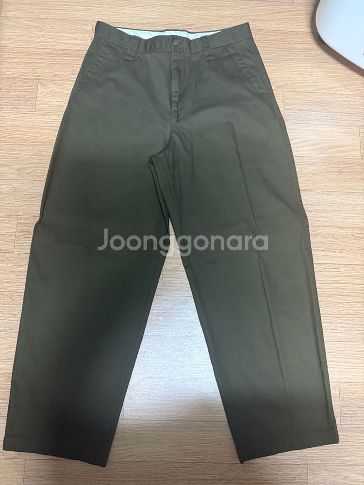 유니클로 U 와이드 치노팬츠 다크브라운--0