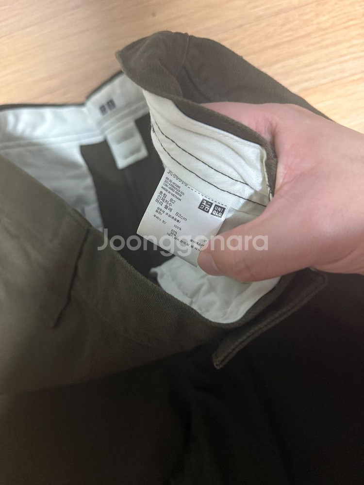 유니클로 U 와이드 치노팬츠 다크브라운--1