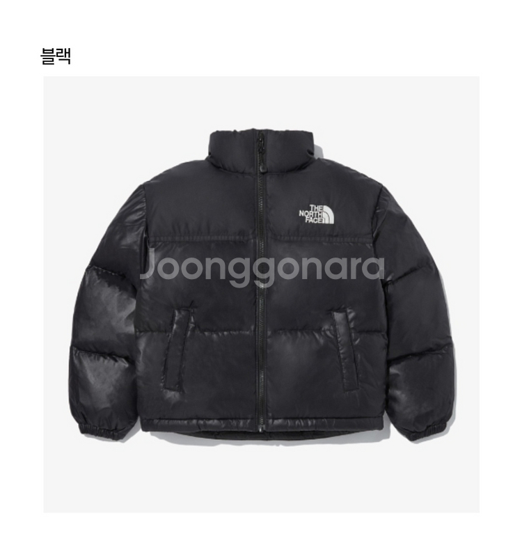 노스페이스키즈 눕시 크롭 블랙 패딩 160사이즈--0