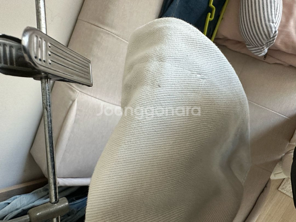 옷장정리ㅣ하이웨스트 와이드 화이트면바지 코튼팬츠--4