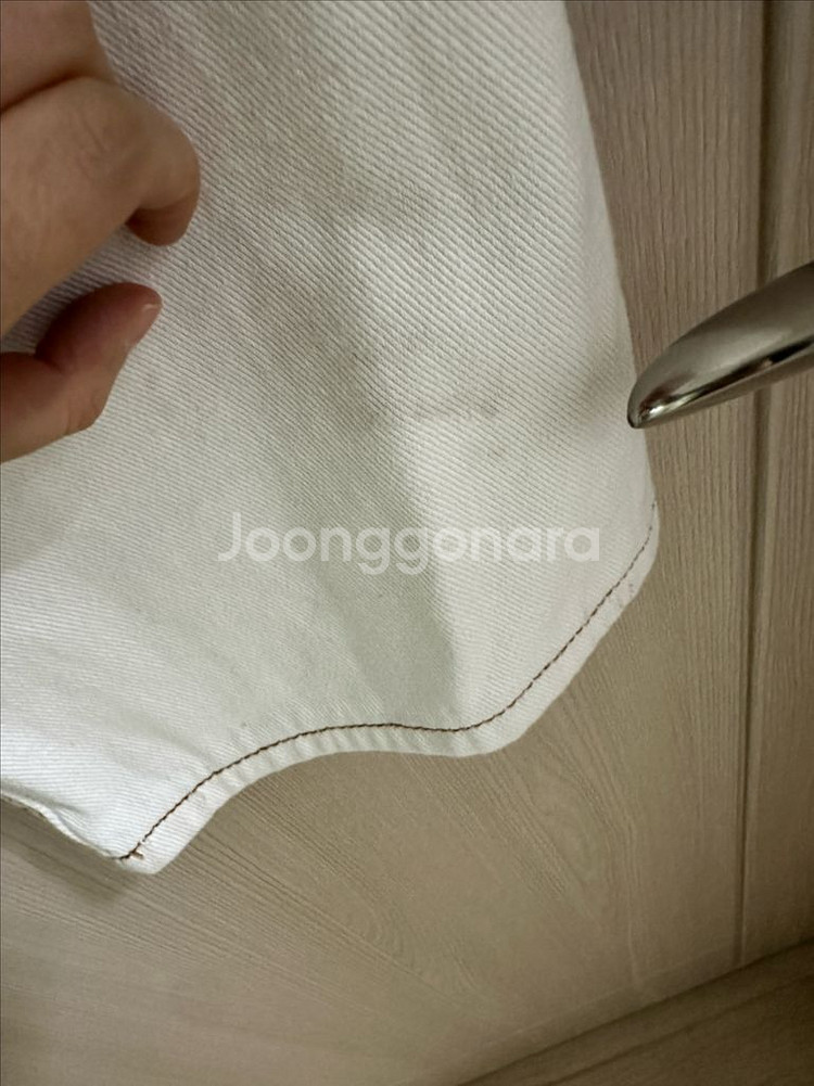 옷장정리ㅣ하이웨스트 와이드 화이트면바지 코튼팬츠--3