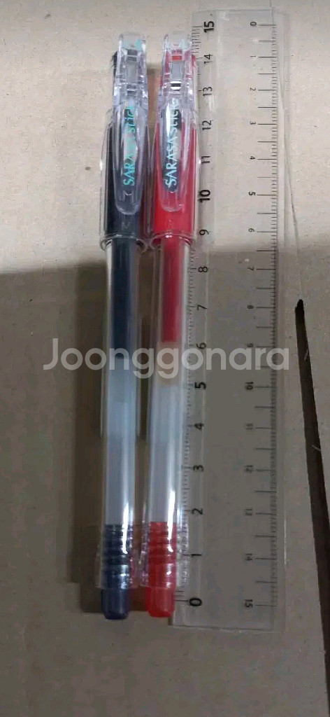 18자루) 지브라 사라사스틱 0.4mm 검정,빨강--0