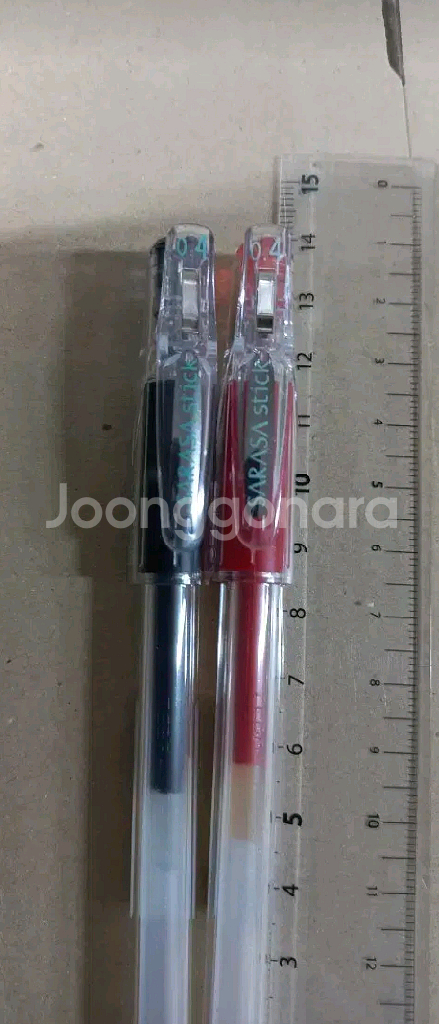 18자루) 지브라 사라사스틱 0.4mm 검정,빨강--1