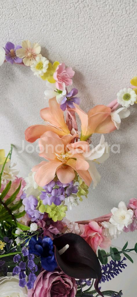 새상품)하트 조화 부케 여행사진 웨딩 촬영--6