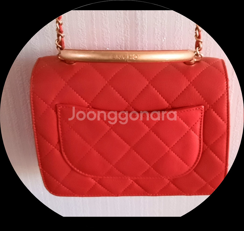 Chanel Red Chain Bag 정품금장 코랄레드--5