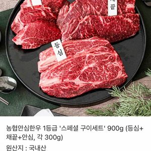 농협안심한우 1등급 구이세트 900g