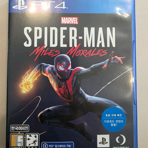 ps4 스파이더맨 모랄레즈 초회특전 미사용 S급