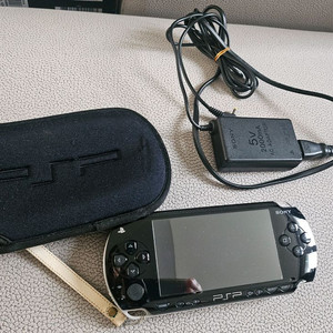 소니 PSP 블랙 충전기 케이스 액정보호필름
