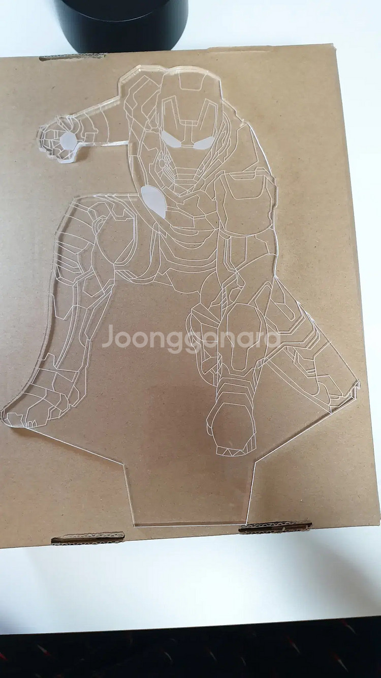 아이언맨 led 아크릴 스텐드 무드등 (led조명) 팜--1