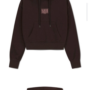 마리떼 여성 스몰 클래식 로고 크롭 후드티