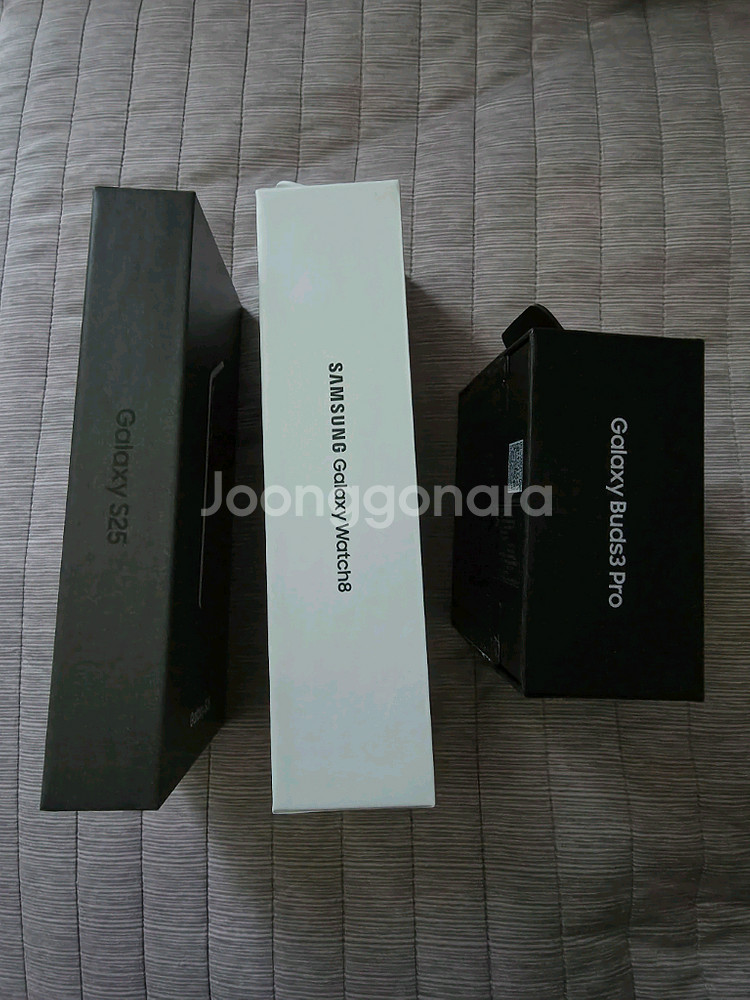 갤럭시 S25, 워치8, 버즈3 프로 박스--2