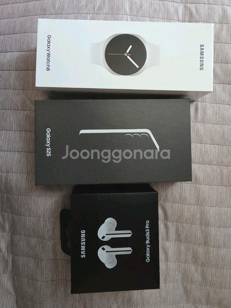 갤럭시 S25, 워치8, 버즈3 프로 박스--3