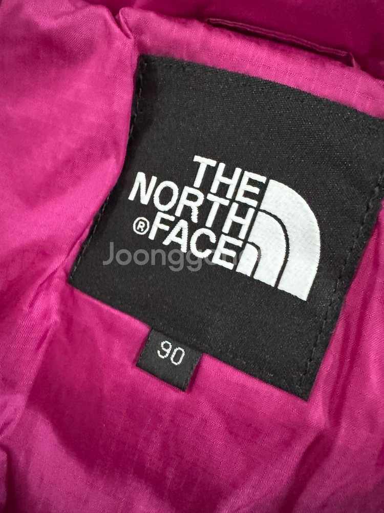 여성 노스페이스 핫핑크 마젠타 경량패딩--2