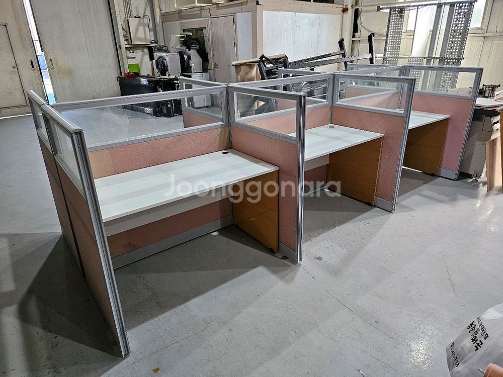 상담책상 카운터책상 인포 칸막이 중고 세트가격입니다--2