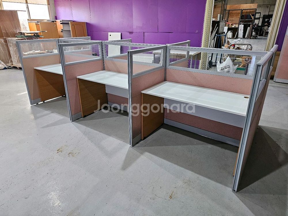 상담책상 카운터책상 인포 칸막이 중고 세트가격입니다--1