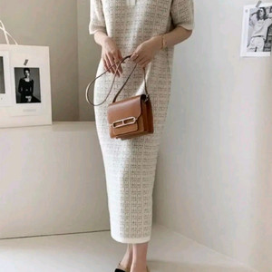 쇼핑몰 데일리룩 샤네르 펄니트원피스