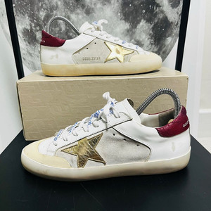 정품 39) 골든구스 누벅 버건디탭 스니커즈 250~2