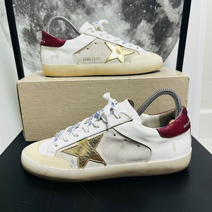 정품 39) 골든구스 누벅 버건디탭 스니커즈 250~2