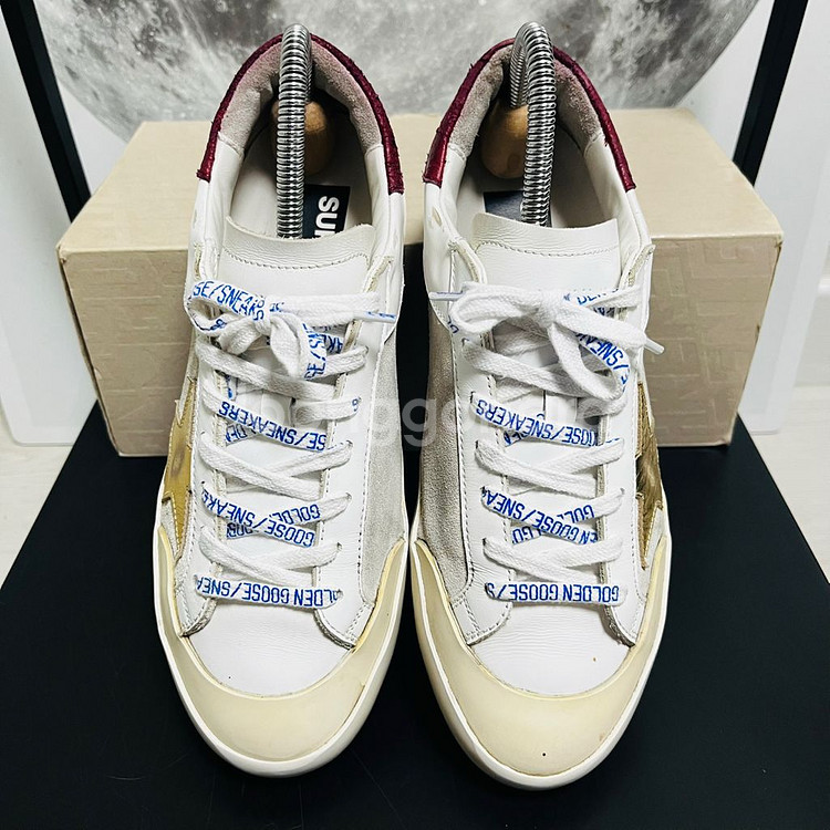 정품 39) 골든구스 누벅 버건디탭 스니커즈 250~2--2