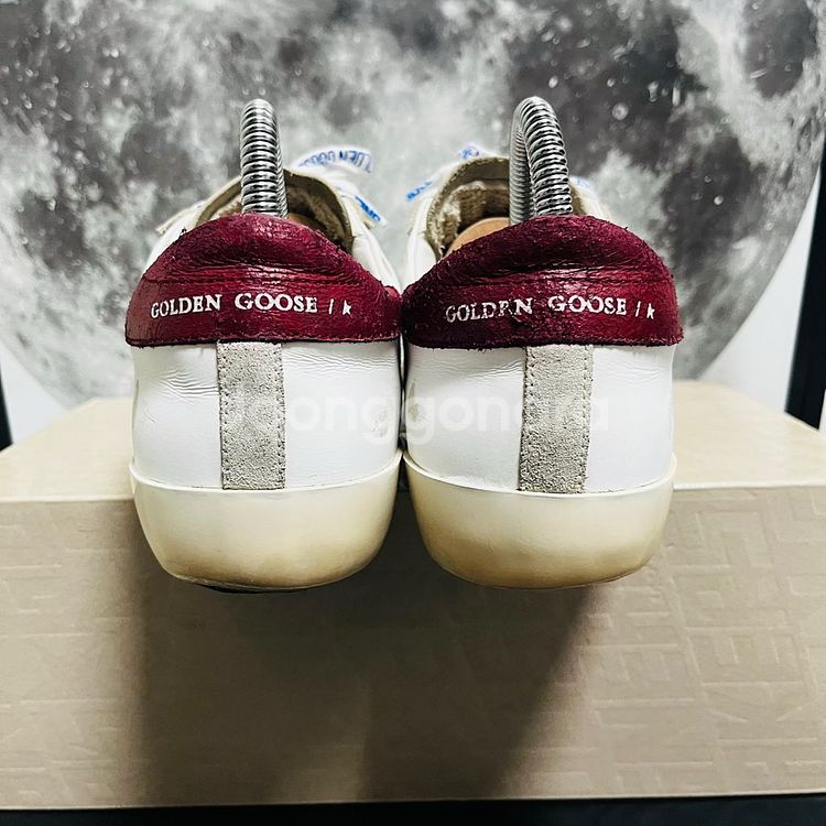 정품 39) 골든구스 누벅 버건디탭 스니커즈 250~2--3