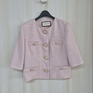 모조에스핀 핑크트위드 정장세트