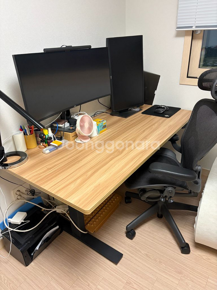 GAZE DESK 전동 모션 데스크 (원목, 2.7t)--0