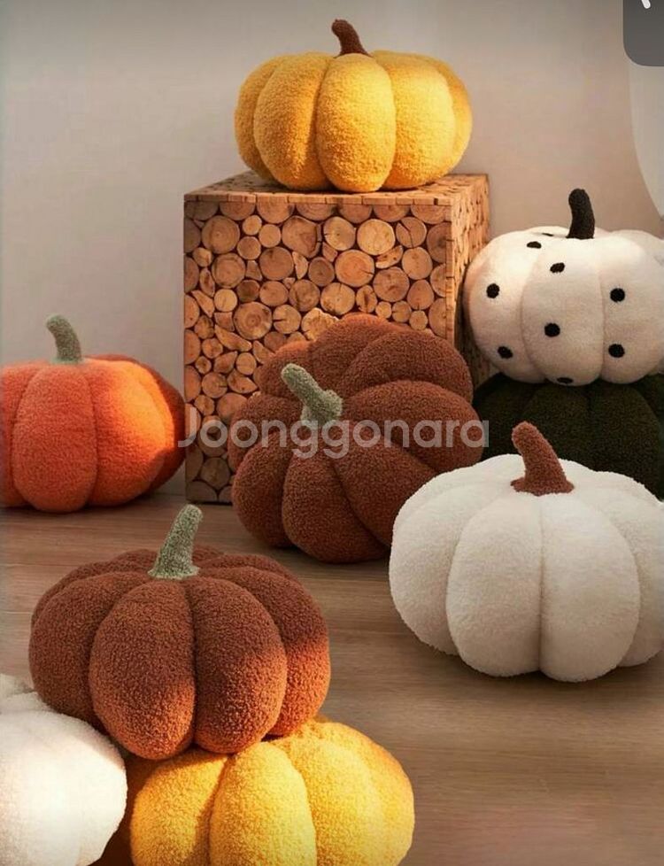 호박 쿠션 인테리어 소품 L--0
