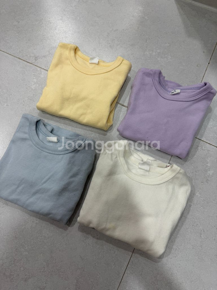 밀크베이비 아기 기본 긴팔 티셔츠 90 일괄--0