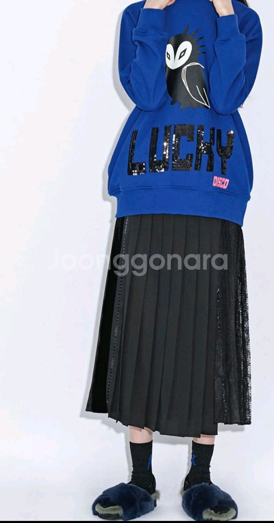 럭키슈에뜨 배색 스커트--0