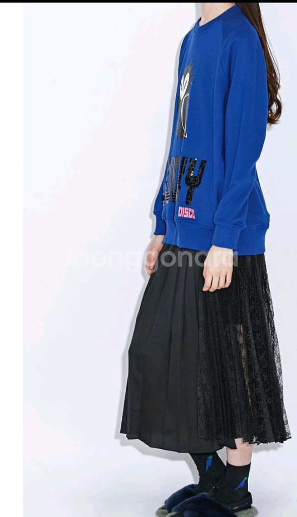 럭키슈에뜨 배색 스커트--2