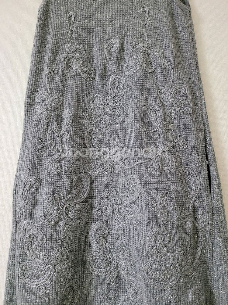 한섬마인 회색자수원피스--1