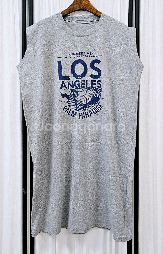 민소매 면원피스 빅사이즈원피스--1