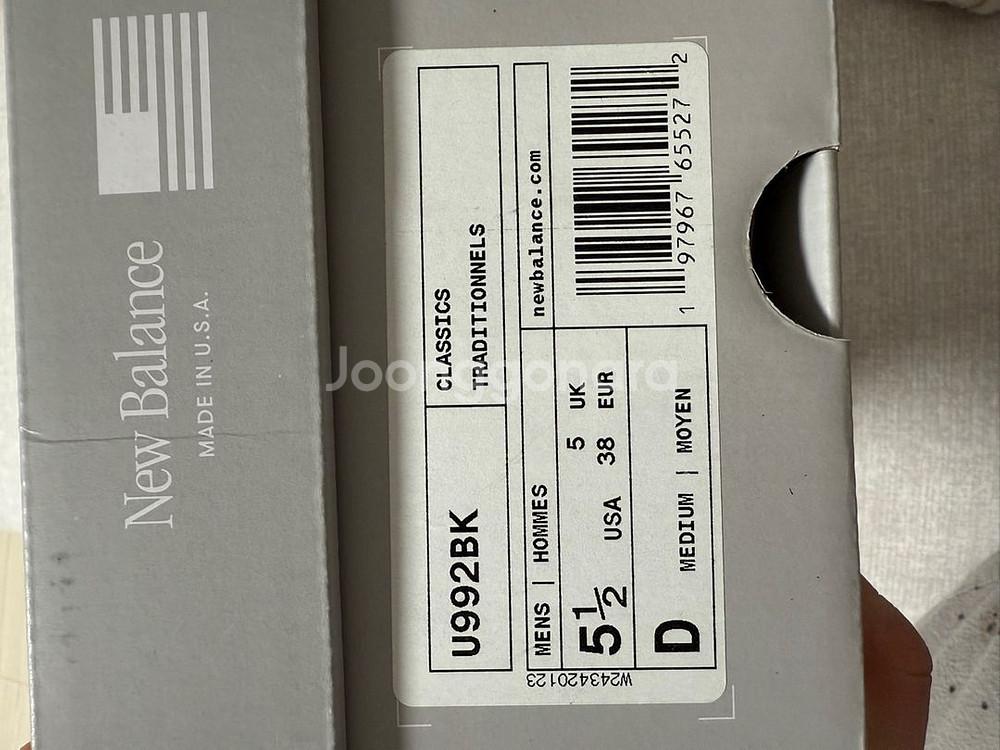 뉴발란스 992 블랙 그레이 235(5.5) 새상품--3