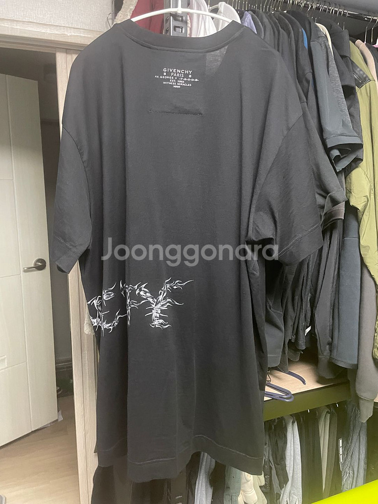 지방시 바브드 와이어 반팔 티셔츠 XL--1