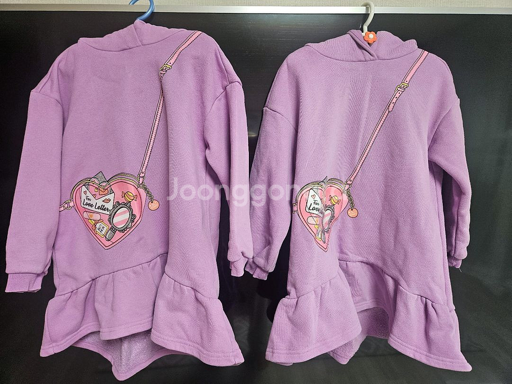 쌍둥이 옷정리 에스핏 후드 원피스 120--0